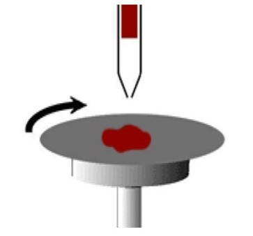 Illustration of spin-on dispense